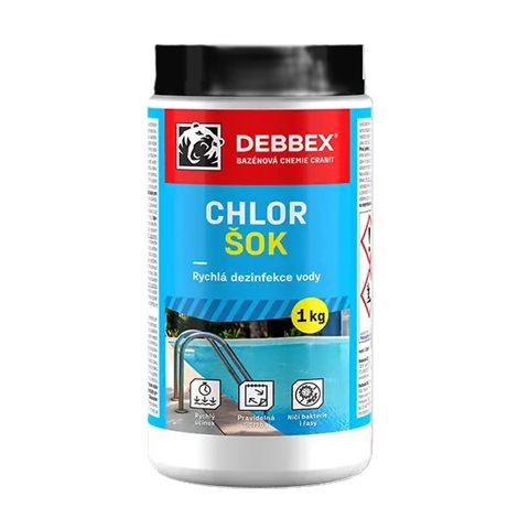 CH204 Cranit Chlor šok NEW 1kg DEBBEX