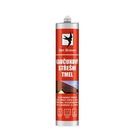 Kaučukový střešní tmel 280ml červená
