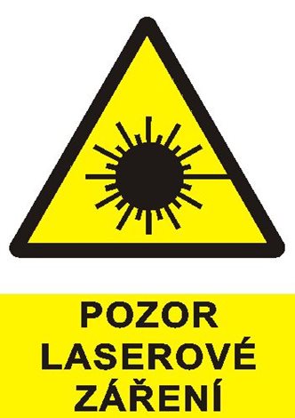 Samolepka 0299C A7 Pozor laserové záření