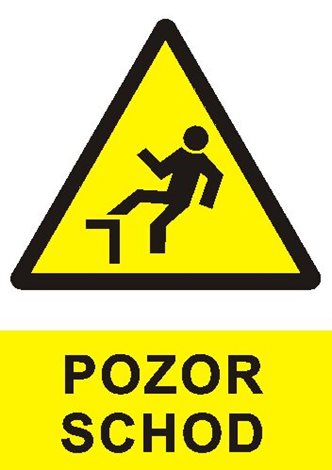 Samolepka 1312 A5 Pozor schod