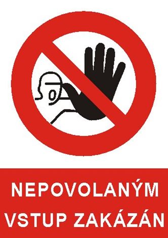 Samolepka 5399A A5 Nepovolaným vstup zakázán