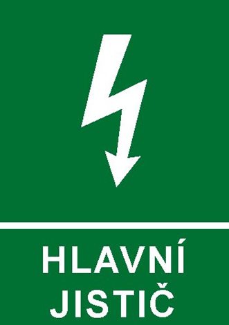 Samolepka 6131B 5x1,6cm Hlavní jistič