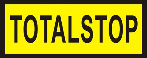 Samolepka 6131C 3,7x1,3cm TOTALSTOP