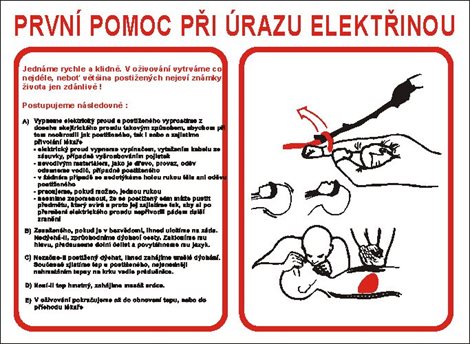 Tabulka 7781 A3 První pomoc při úrazu elektřinou