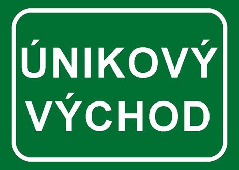 Samolepka 7810B A6 Únikový východ - text bez symbolu