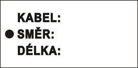 Tabulka DT040A 11x5,5cm Kabelové štítky kabel:směr:délka