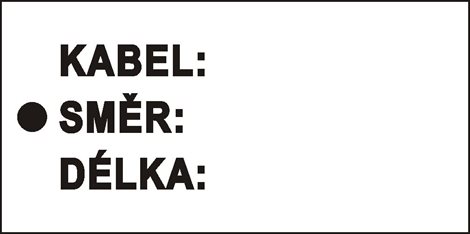 Tabulka DT040A 11x5,5cm Kabelové štítky kabel:směr:délka