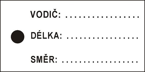 Tabulka DT040E 7x3cm Kabelové štítky vodič:směr:délka