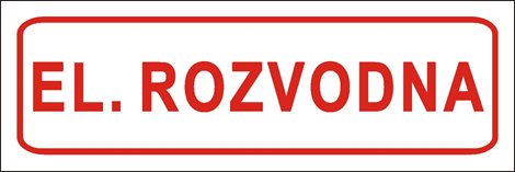 Samolepka DT041 30x10cm El. rozvodna