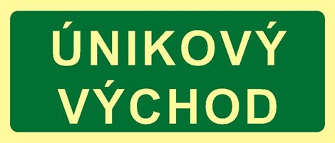 Tabulka FLZ33 30x15cm Únikový východ - text