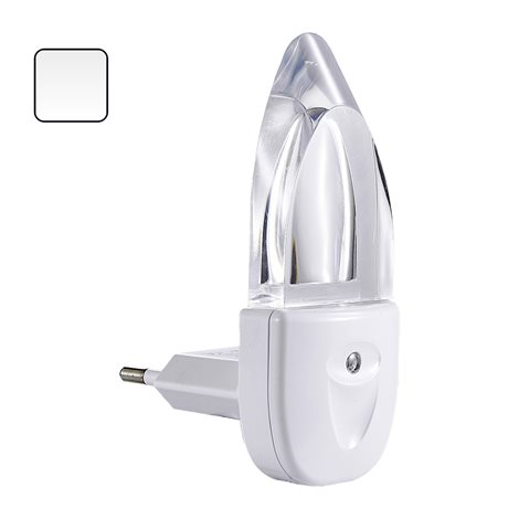 MINI LIGHT noční svítidlo do zásuvky se soumrakovým senzorem LED 0,3W IP20, bílé