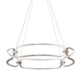 TRIVIUM závěsné svítidlo LED 50W 4700lm 3000K 60cm IP20, saténový nikl/chrom