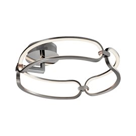 TRIVIUM stropní svítidlo LED 40W 3912lm 3000K 47cm IP20, saténový nikl/chrom