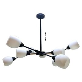 CITTERRIO závěsné svítidlo  9x E14 40W bez zdroje 80cm IP20, černé