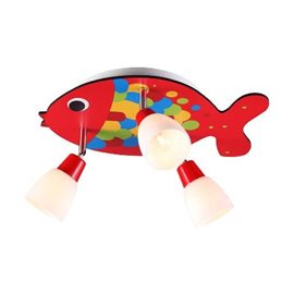 KARP dětské stropní svitidlo 3x E14 40W bez zdroje 41cm IP20, barevný motiv kapr