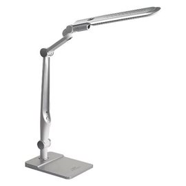 MENTOR stolní lampa LED 9W 950lm 3000K-6500K krokové stmívání IP20, stříbné