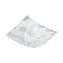 FERRATA stropní svítidlo 2x E27 60W bez zdroje 30cm hranaté IP20, bílé