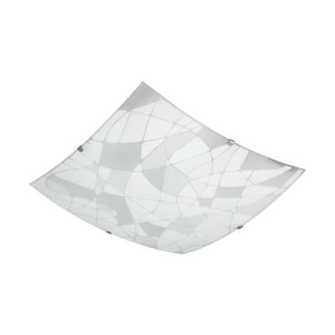 FERRATA stropní svítidlo 2x E27 60W bez zdroje 30cm hranaté IP20, bílé