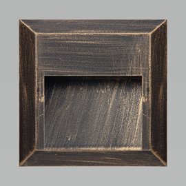 RADIX III. venkovní nástěnné vestavné svítidlo LED 1,6W 190lm 4000K 12,5x12,5cm IP65, rustikální 