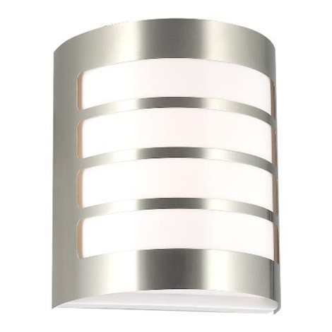 TOLEDO venkonví nástěnné svítidlo 1x E27 15W bez zdroje 20cm IP44, nerezová ocel