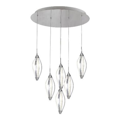 SAKURA závěstné svítidlo LED 79,2W 6350lm 3000K 55cm IP20, chromové 1