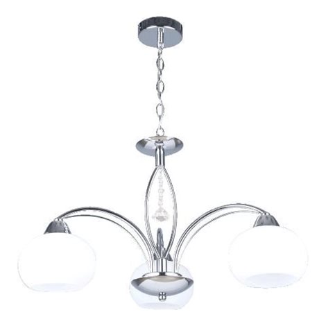 ARAGONA závěsné svítidlo 3x E27 60W bez zdroje 55cm IP20, chrom/bílá