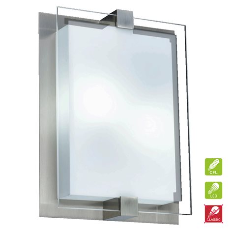 SHARP přisazené svítidlo 4x E27 18W bez zdroje IP20, saténový nikl