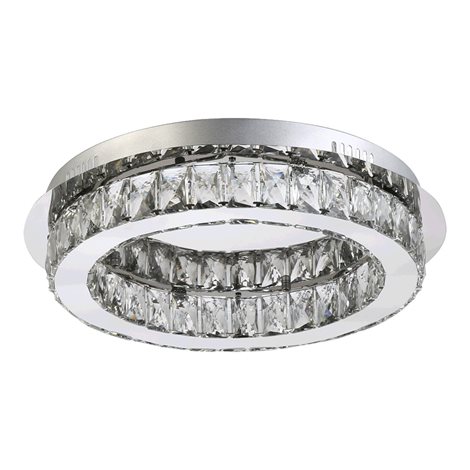 MOVIDA stropní přisazené svítidlo LED 32W 2560lm 3000K 45cm IP20, chromové 1