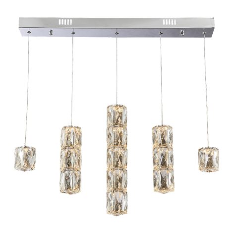 POLAR závěsné svítidlo LED 39W 3120lm 3000K 70cm IP20, chromové 1