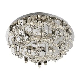 ARAMEA stropní svítidlo LED 33W 2700lm 3000K + 11x GU10 50W bez zdroje 80cm IP20, nerez