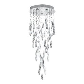 RUSSET stropní svítidlo 5x GU10 50W bez zdroje 50cm IP20, chromové/křišťál