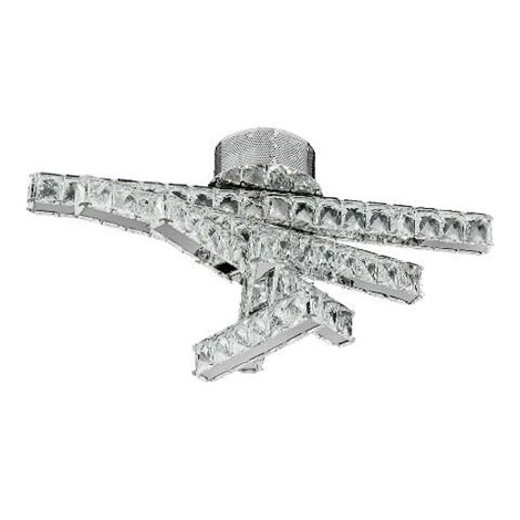 TYFRRO stropní svítidlo LED 32W 2560lm 4000K 60cm IP20, chromové 1