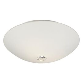 LOX koupelnové stropní svítidlo 3x E27 40W bez zdroje 38cm kuleté IP44, opálové sklo 