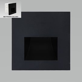 STEP LIGHT SUNNY schodišťové svítidlo LED 1W 60lm 4000K 8,7cm hranaté IP20, černé
