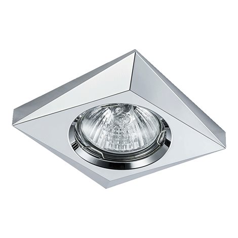 DOWNLIGHT podhledové svítidlo 1x GU10 50W bez zdroje 8,5cm hranaté IP20, chromové