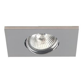 DOWNLIGHT podhledové svítidlo 1x GU10 50W bez zdroje 10x8cm hranaté IP20, chromové