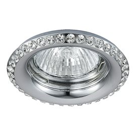 DOWNLIGHT podhledové svítidlo 1x GU10 50W bez zdroje 8cm kulaté IP20, chrom/křišťál