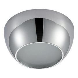 DOWNLIGHT podhledové svítidlo 1x GU10 50W bez zdroje 9cm kulaté IP44, chrom/sklo