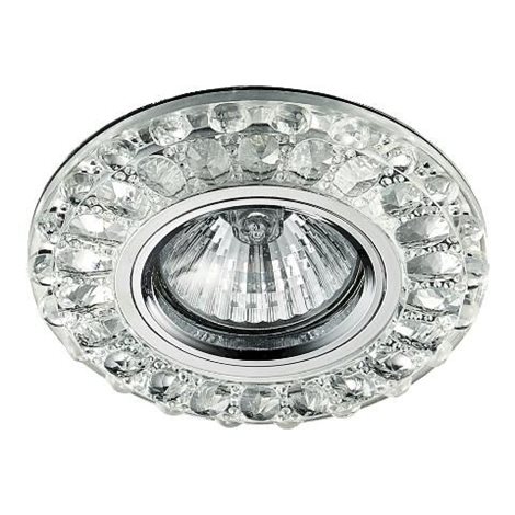 DOWNLIGHT podhledové svítidlo LED 3W 380lm 4000K + 1x GU10 50W bez zdroje 9,5cm kulaté IP20, chrom 1