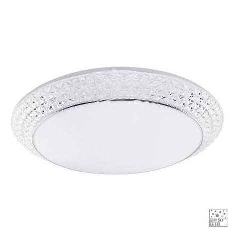 OMNIA stropní svítidlo LED 36W 2760lm 4000K 51cm IP20, bílá / křišťál