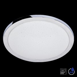 VITTO koupelnové stropní svítidlo LED 36W 4000lm 4000K 41cm kulaté IP44, nikl/třpitivý efekt