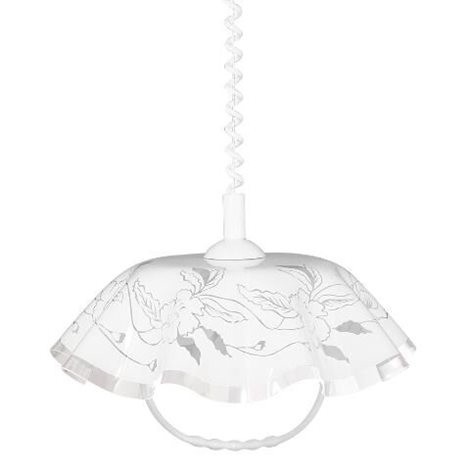 LYRA závěsné stahovací svítidlo 1x E27 60W bez zdroje 40cm kulaté IP20, bílé
