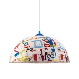 GRAFFITI dětské závěsné svítidlo 1x E27 60W bez zdroje 41cm IP20, barevné