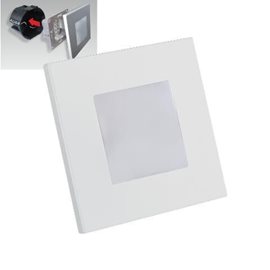 STEP LIGHT schodišťové svítidlo LED 1W 60lm 4000K 8,6cm hranaté IP20, bílé