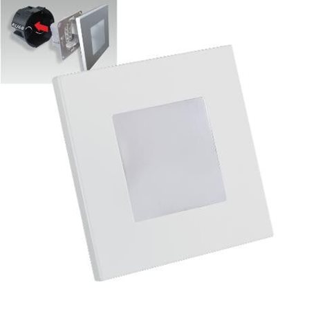 STEP LIGHT schodišťové svítidlo LED 1W 60lm 4000K 8,6cm hranaté IP20, bílé 1