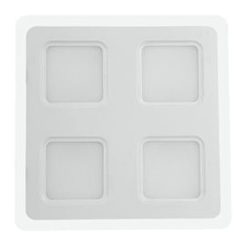 QUADRICA stropní zápustné svítidlo LED 36W 2850lm 4000K 24cm hranaté IP20, bílé