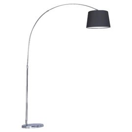 MEDIAN stojací lampa 1x E27 40W bez zdroje 160cm IP20, černá / chrom