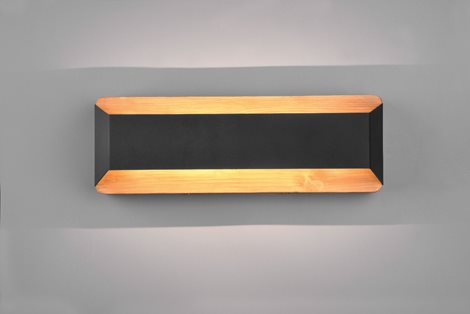 224819132 LED nástěnné svítidlo Arino 1x13,5W 1500lm 3000K - 3 fázové stmívání, dřevo, černá 3