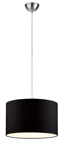 303300102 Trio Hotel, závěsné svítidlo z černého textilu, 1x60W E27, prům. 40cm 1