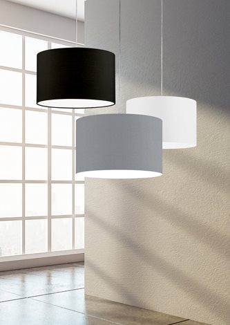 303300102 Trio Hotel, závěsné svítidlo z černého textilu, 1x60W E27, prům. 40cm 3